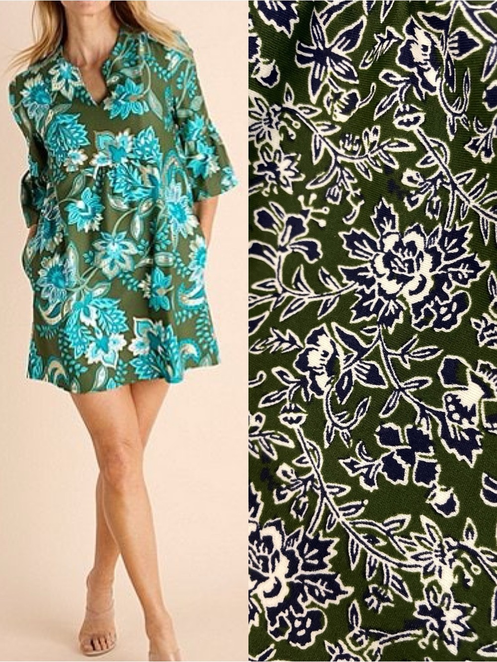 NEW Jude Connally Kerry Dress Melody Ditsy Loden Jude Cloth NWT